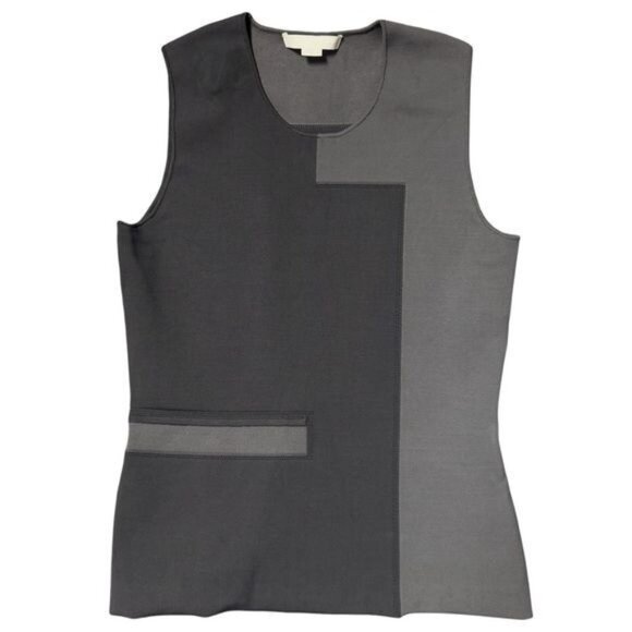 Alexander Wang Grey Colorblock Tank Special Occasion Party Office Siren Career L - Picture 2 of 10